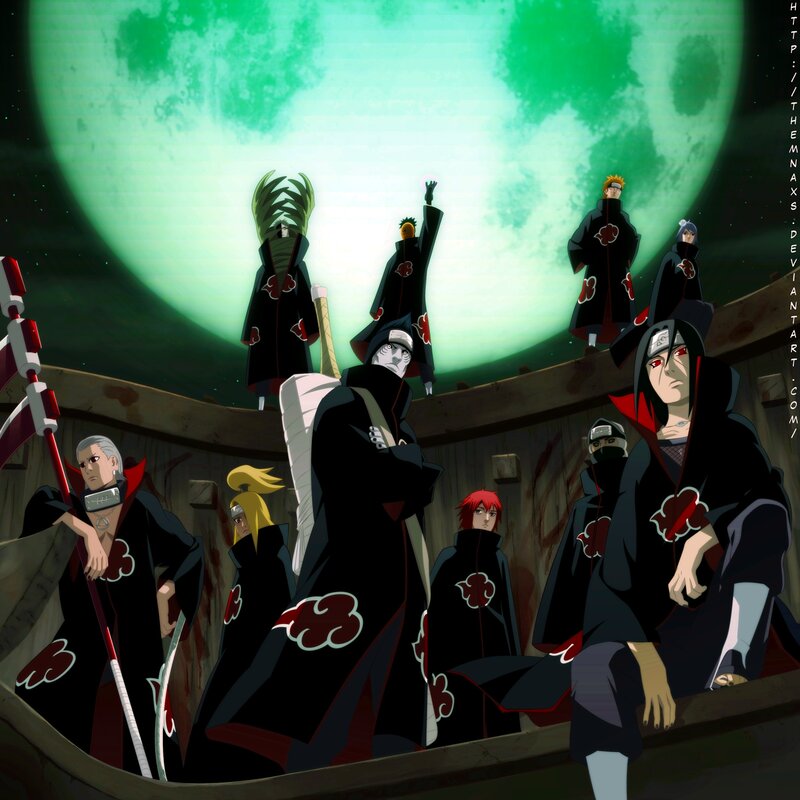 Akatsuki Members in Boat