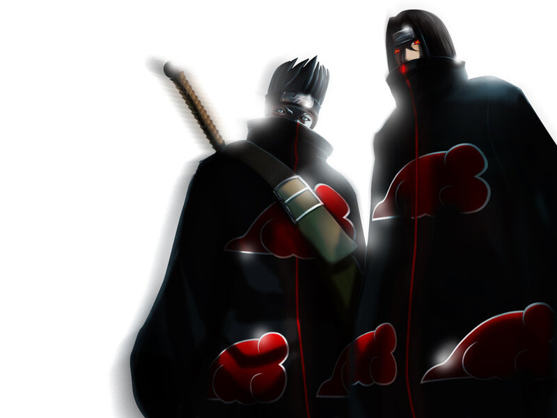Akatsuki members in cloaks