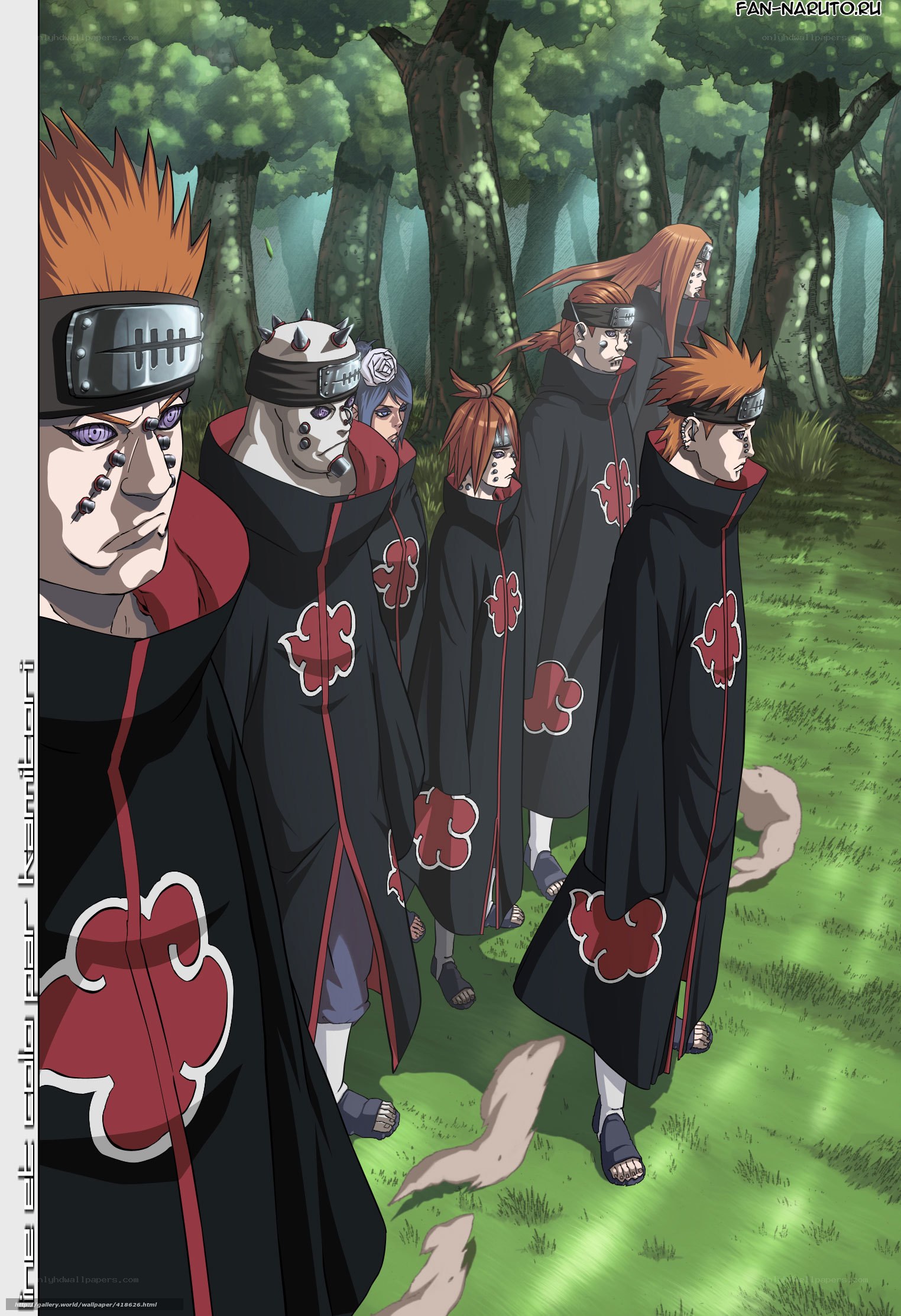 Akatsuki members in forest