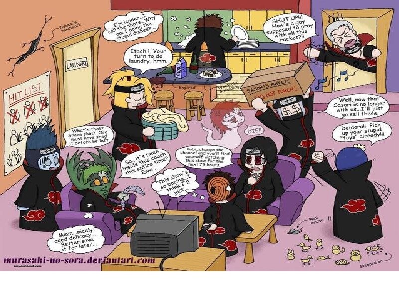 Akatsuki Members in Living Room
