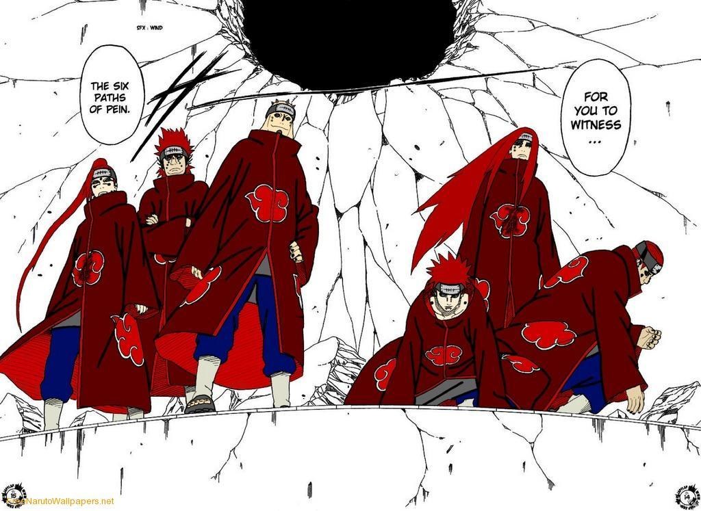 Akatsuki members in red cloaks