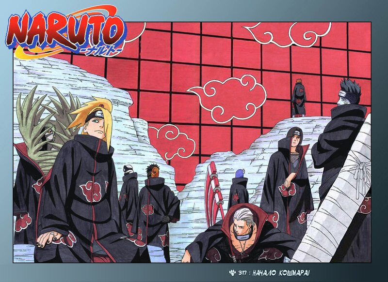 Akatsuki Members in Red Sky