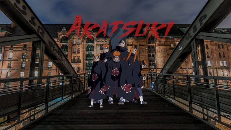 Akatsuki Members on Bridge