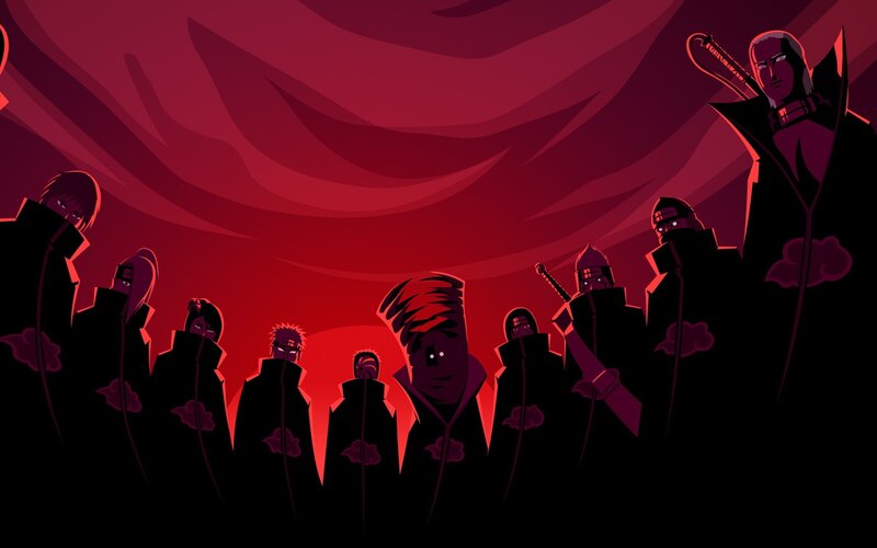Akatsuki Members — Red, Dramatic, Anime