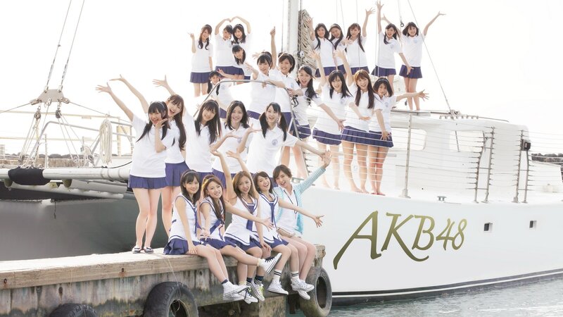 AKB48 on a boat