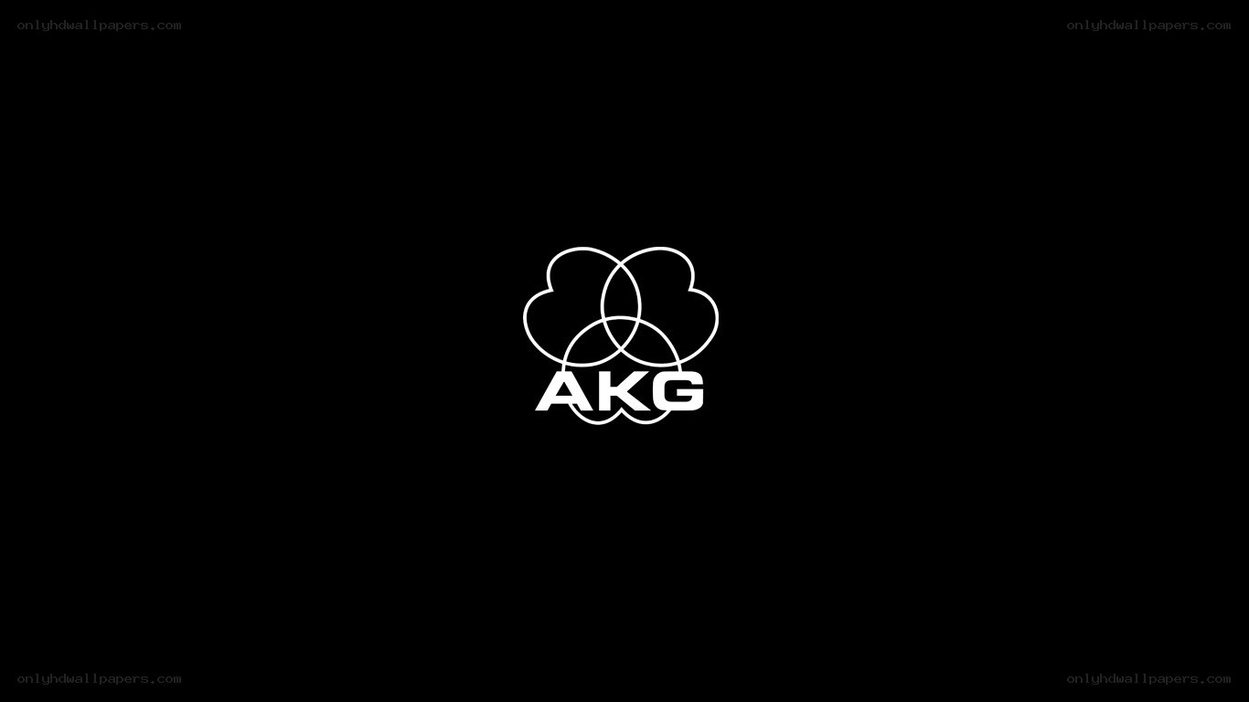 AKG logo on black background