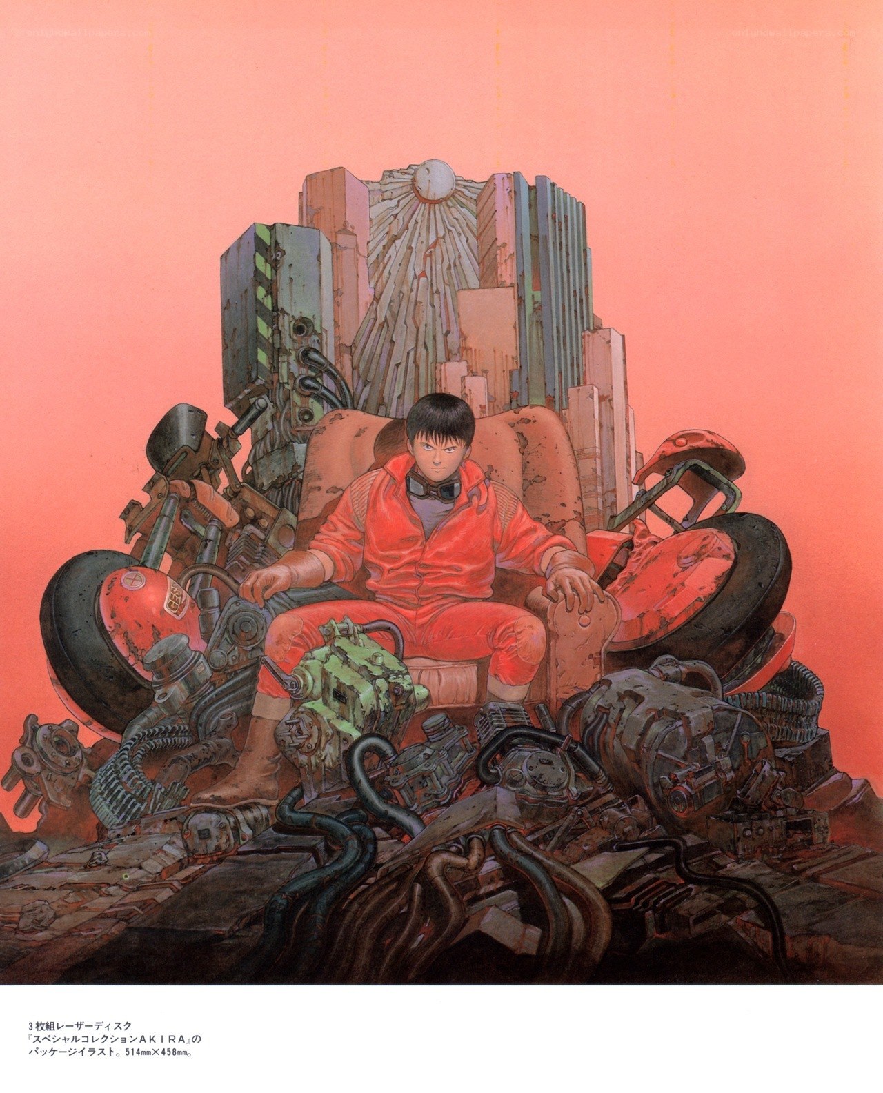 Akira character in a junkyard