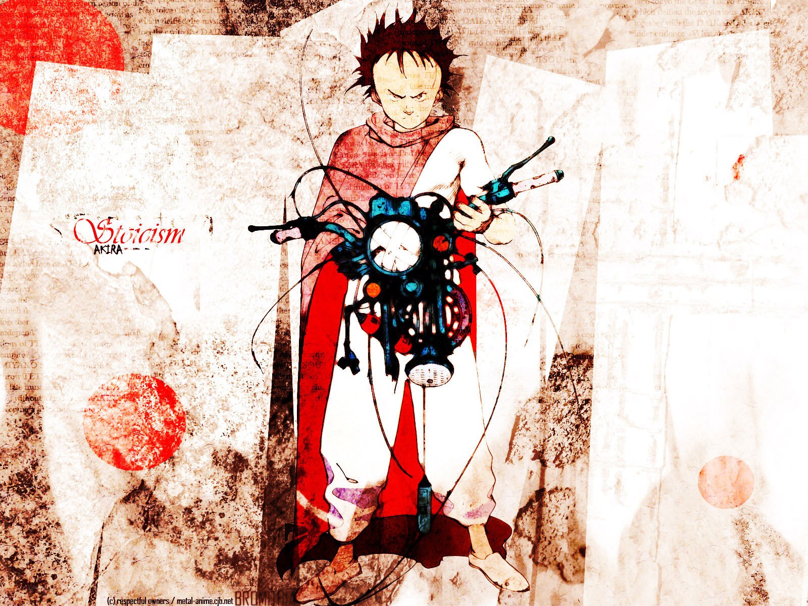 Akira character on motorcycle