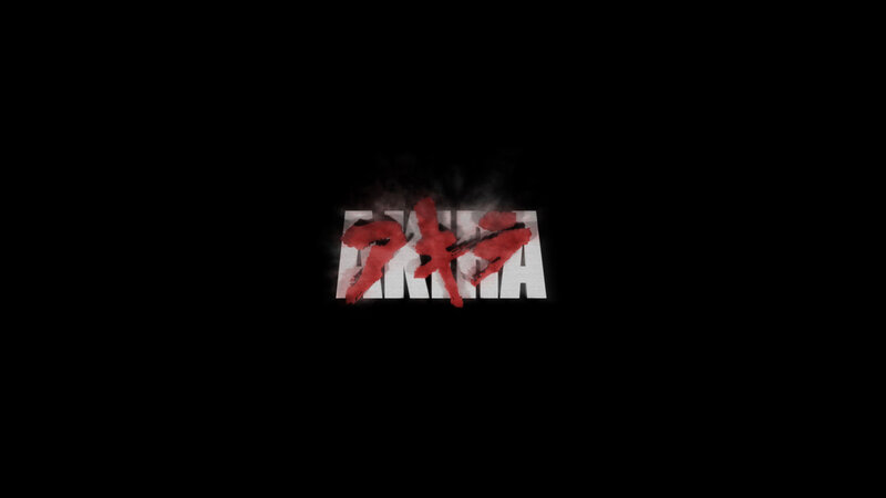 Akira logo with red overlay