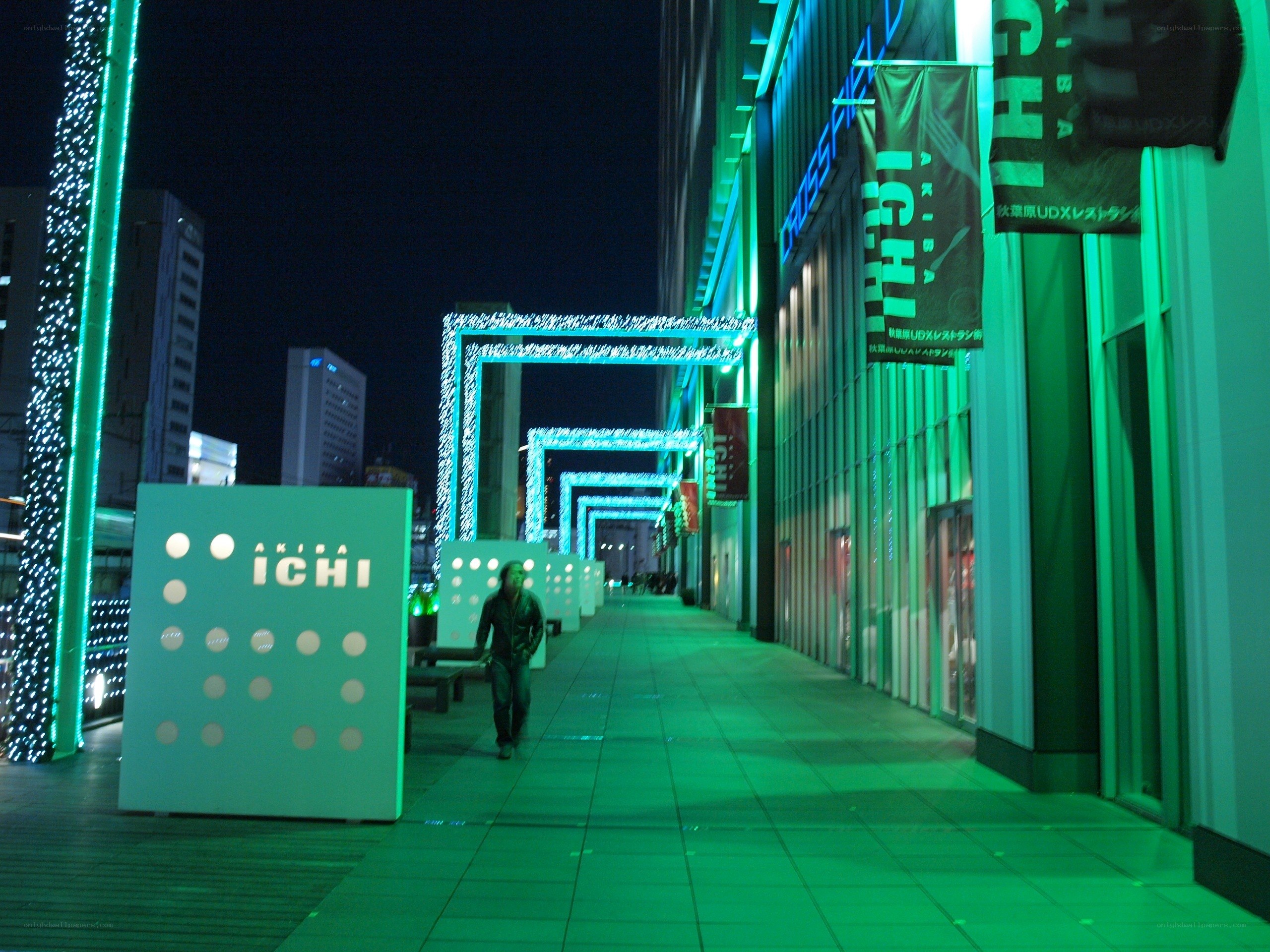 Akita Ichiba at night