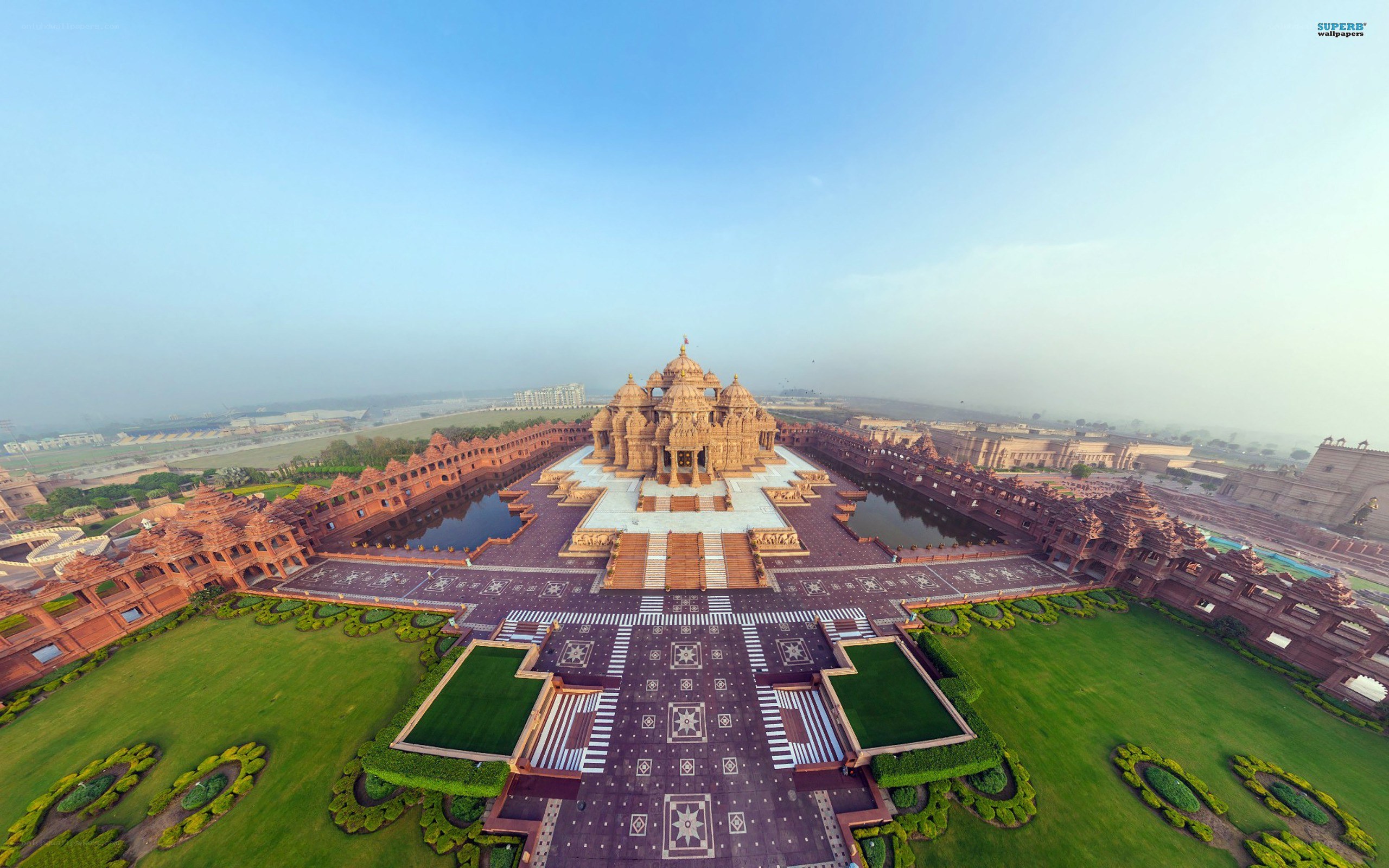 Akshardham Temple aerial view