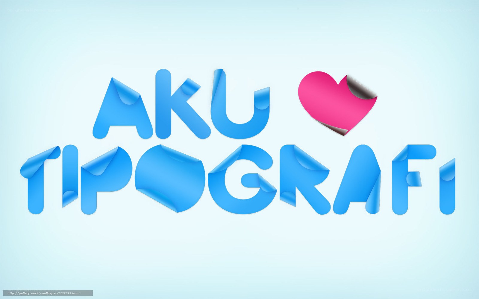 AKU love typographic design