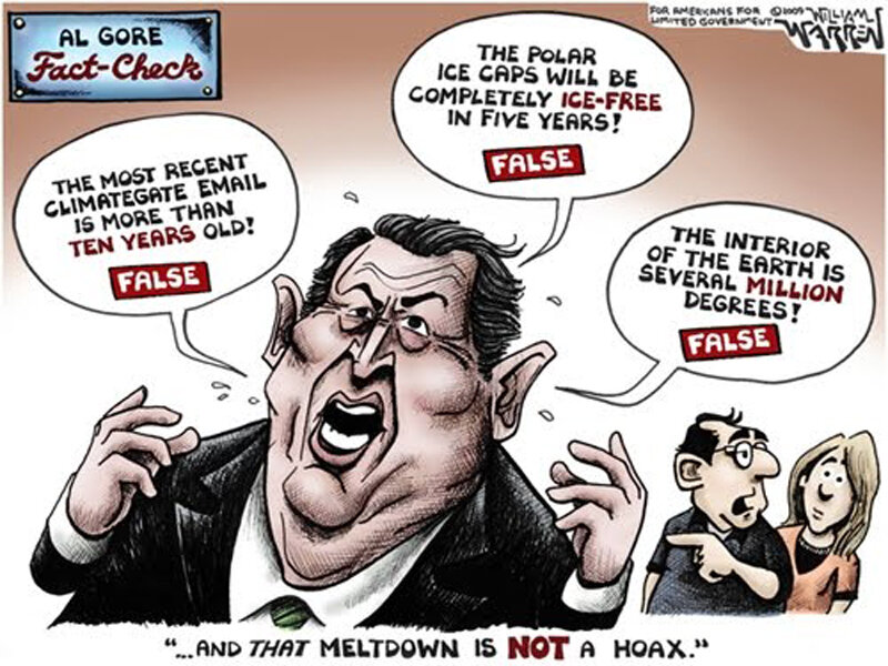 Al Gore fact-check cartoon
