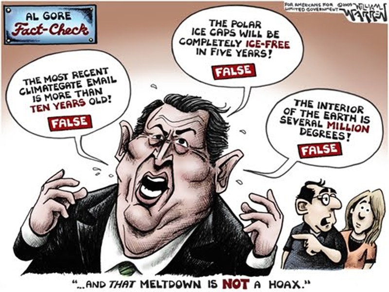 Al Gore fact-check cartoon