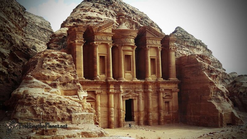 Al-Khazneh in Petra — Brown, Dramatic, Afternoon, Photograph, Rock Formation