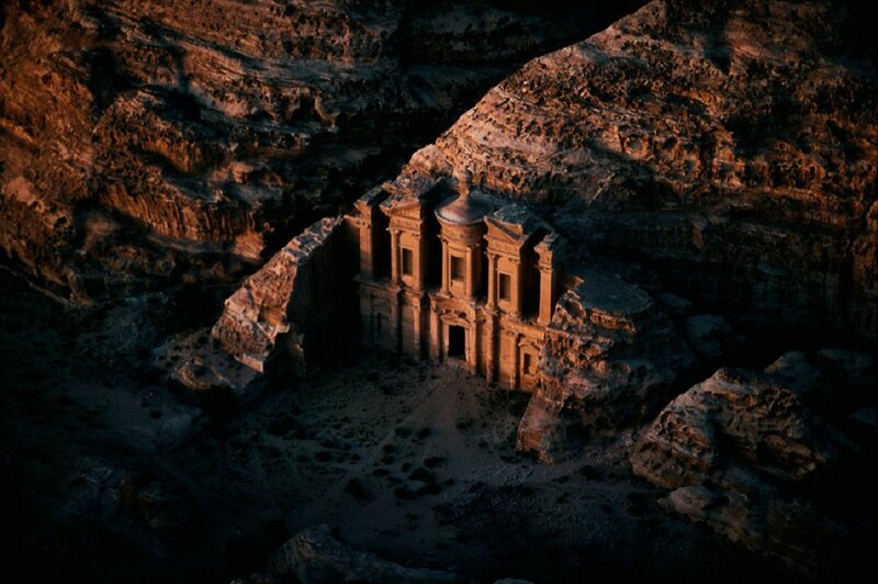 Al-Khazneh in Petra — Brown, Dramatic