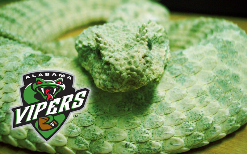 Alabama Vipers logo on snake