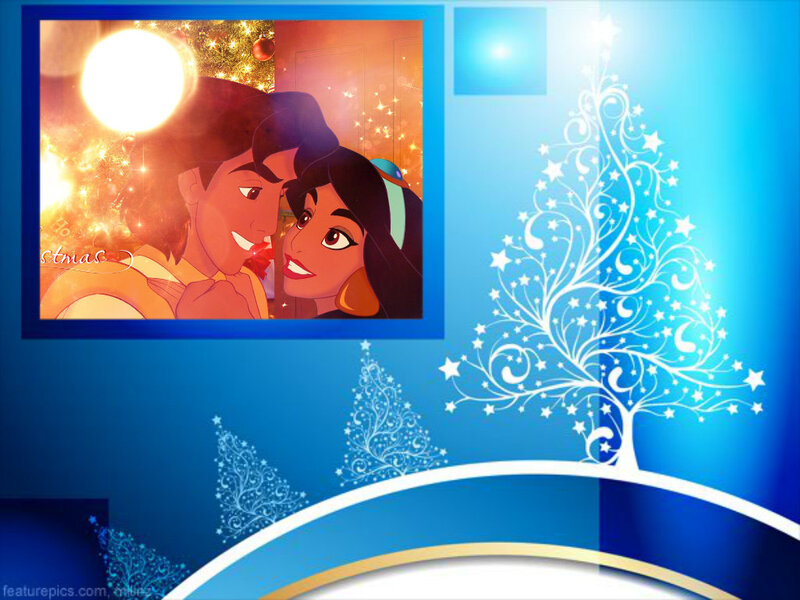 Aladdin and Jasmine — Blue, Festive