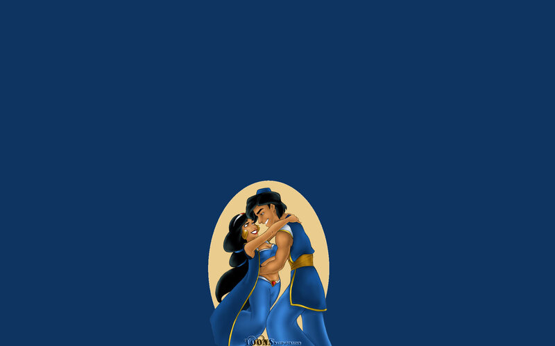 Aladdin and Jasmine Dancing — Blue