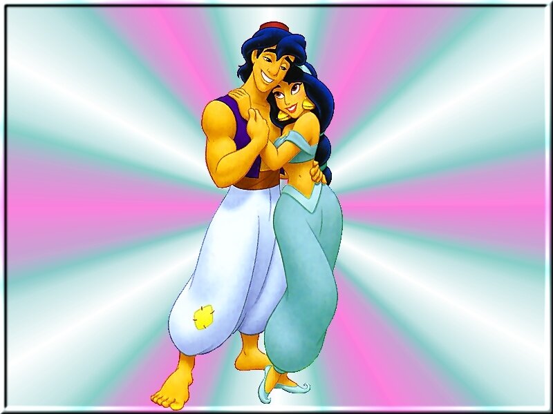 Aladdin and Jasmine dancing