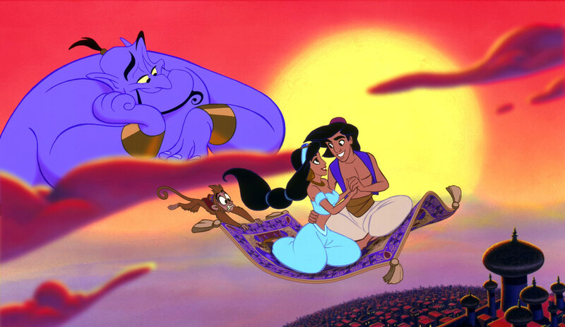 Aladdin and Jasmine on Carpet