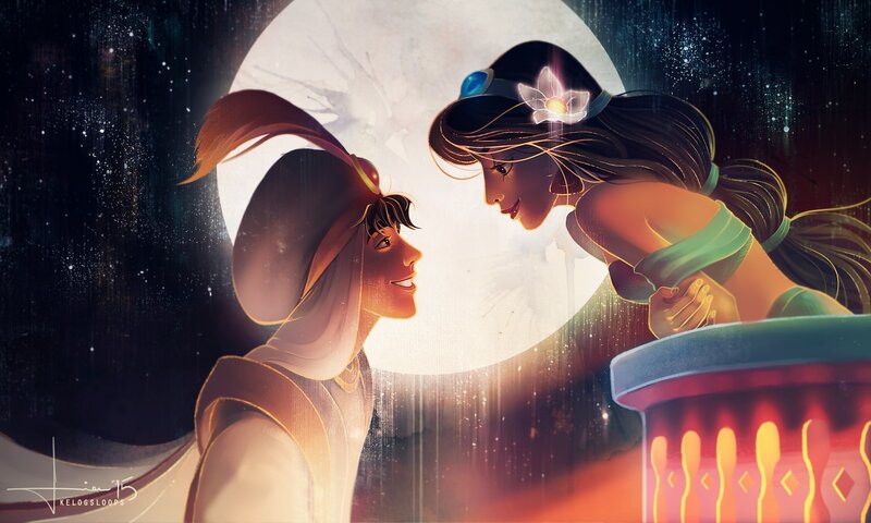 Aladdin and Jasmine — Orange