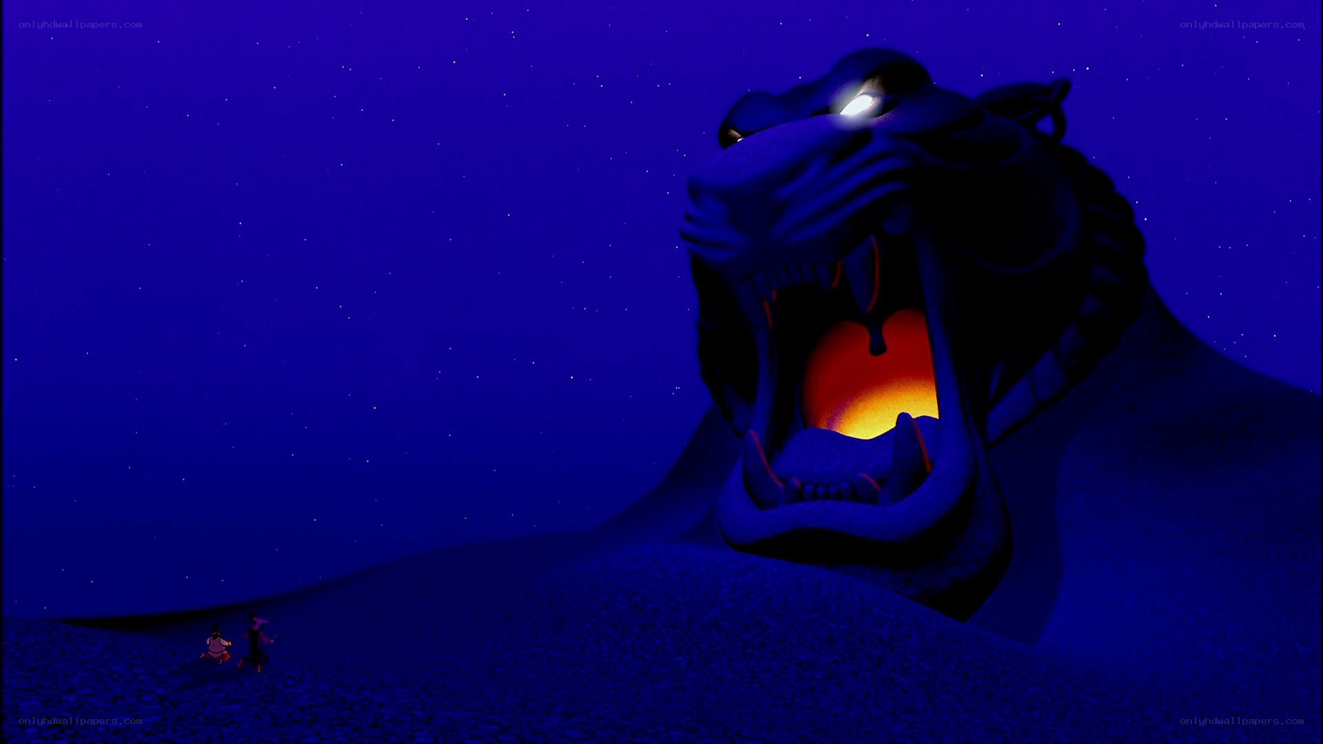 Aladdin and the giant snake