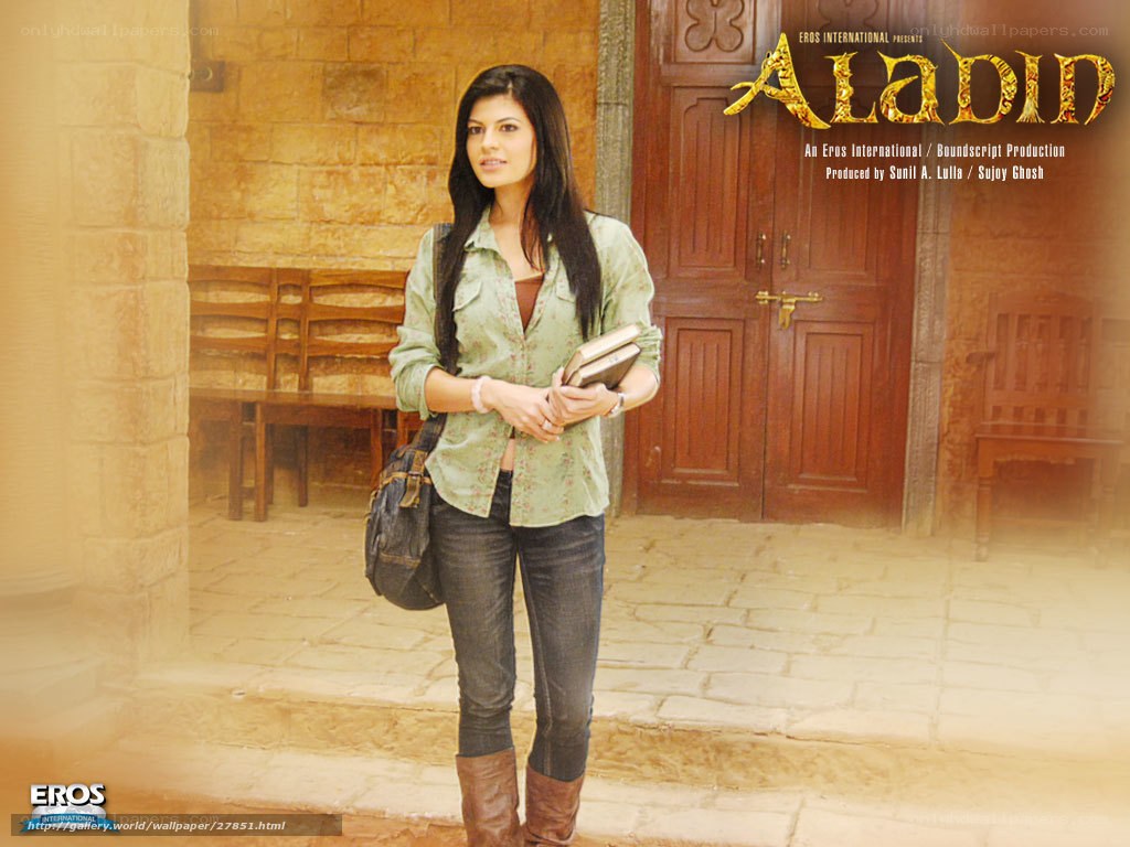 Aladdin movie poster with actress