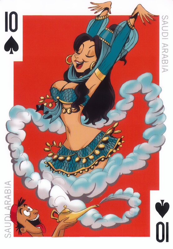 Aladdin playing card illustration