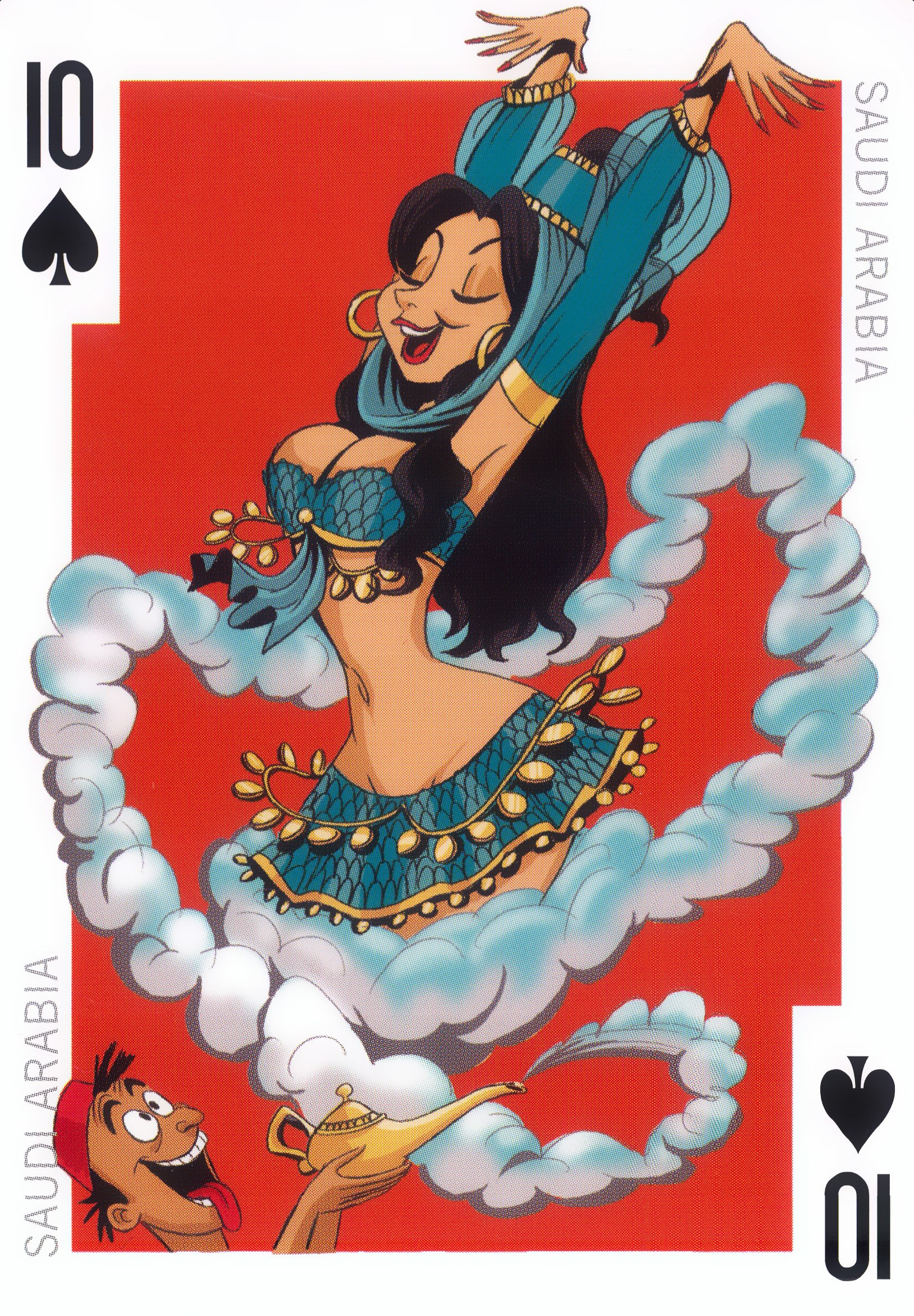 Aladdin playing card illustration