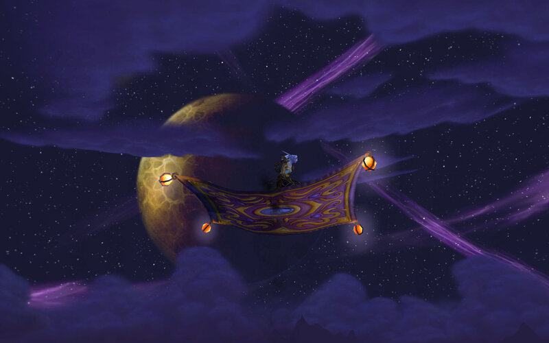 Aladdin's magic carpet flight