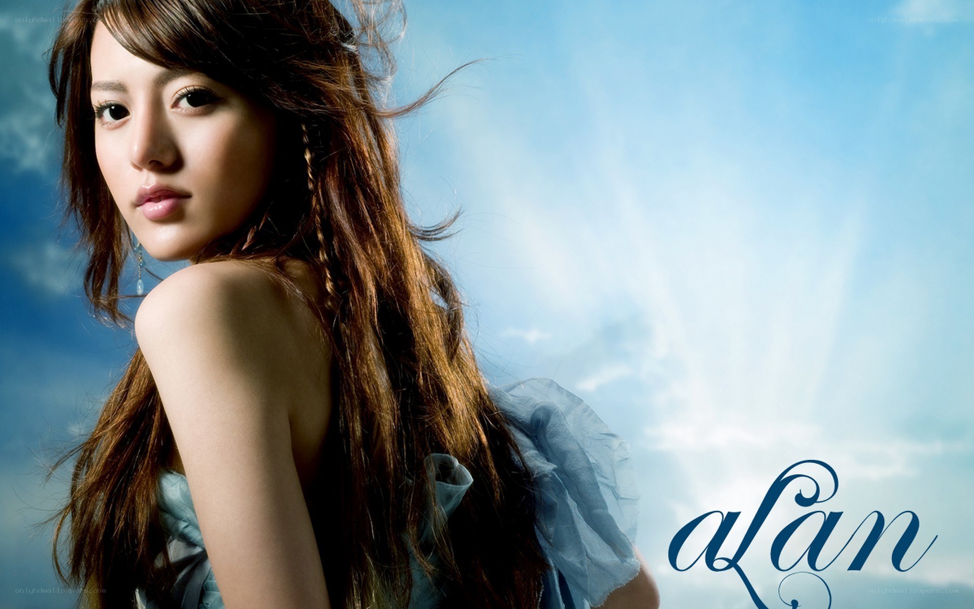 Alan in a blue dress