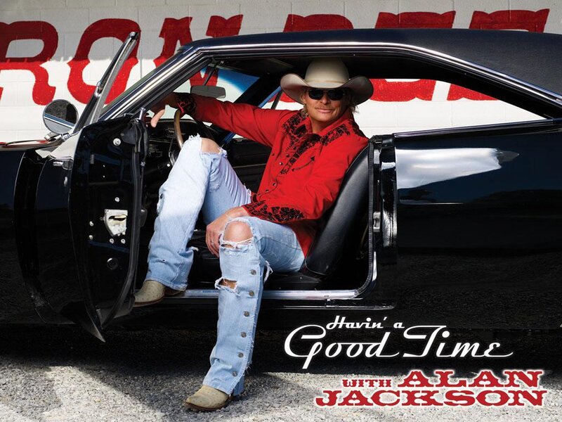 Alan Jackson in a black car