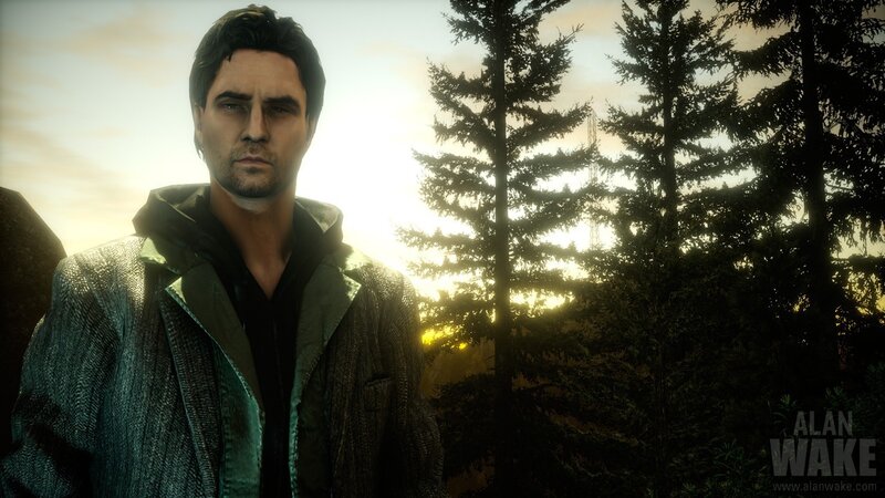 Alan Wake character in forest