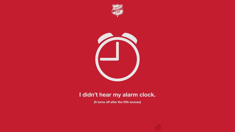 Alarm Clock Icon — Red