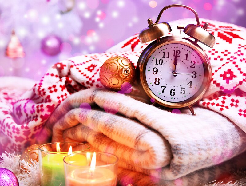 Alarm Clock on Blanket