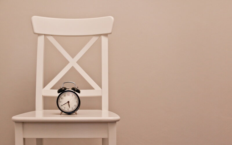 Alarm Clock on Chair