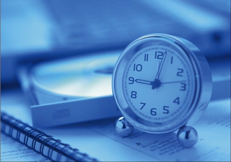 alarm clock on desk