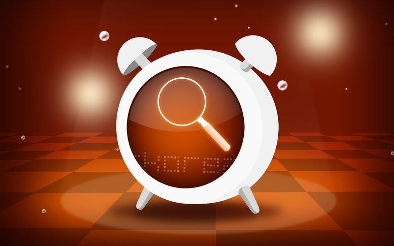 alarm clock with magnifying glass