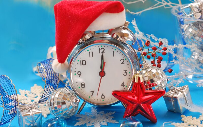 Alarm Clock with Santa Hat