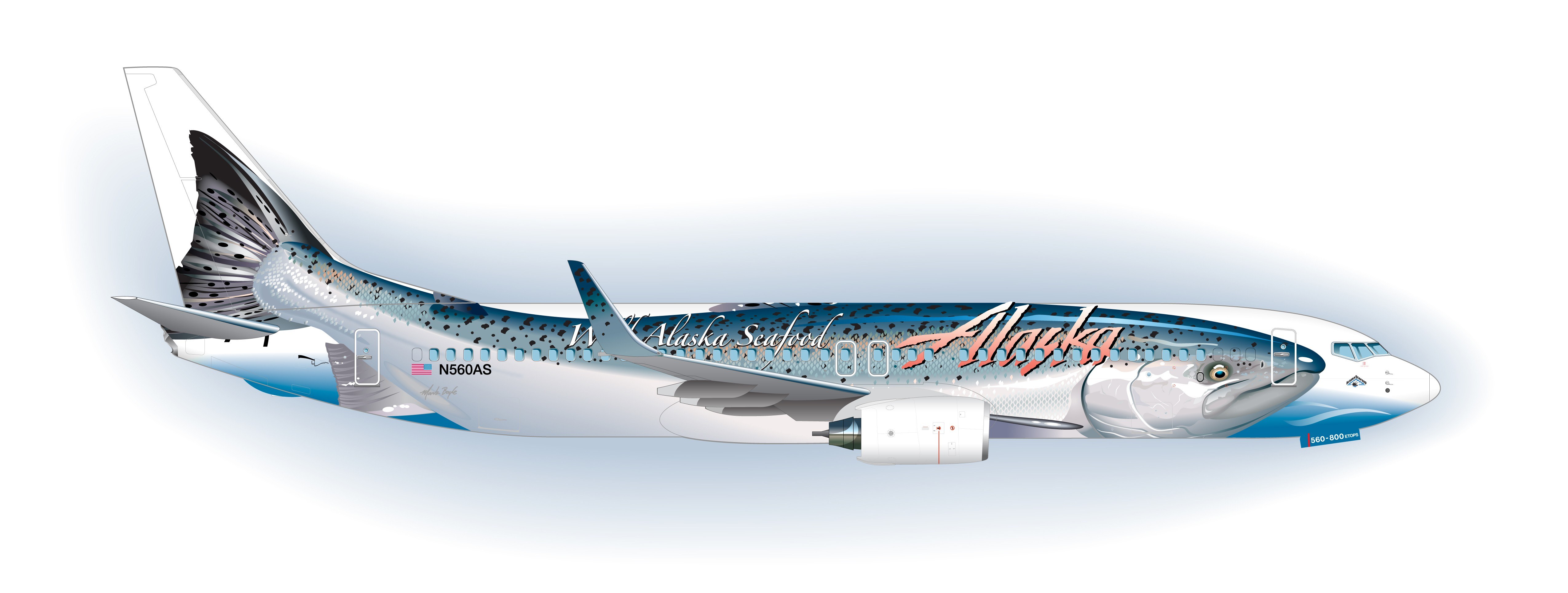 Alaska Airlines fish livery