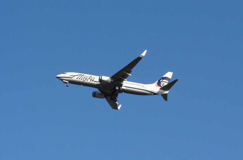 Alaska Airlines Plane — Blue, Clear