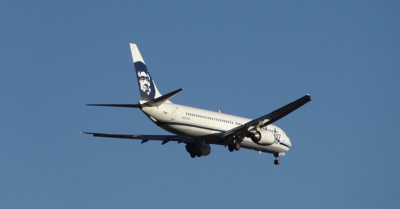 Alaska Airlines Plane — Blue