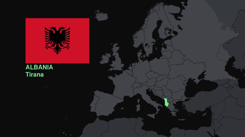Albania on Map
