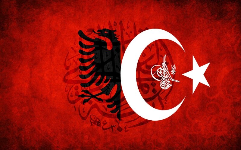 Albanian and Turkish Flags