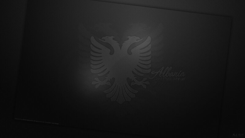 Albanian Double-headed Eagle — Black