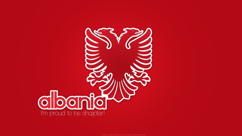 Albanian Double-headed Eagle — Red