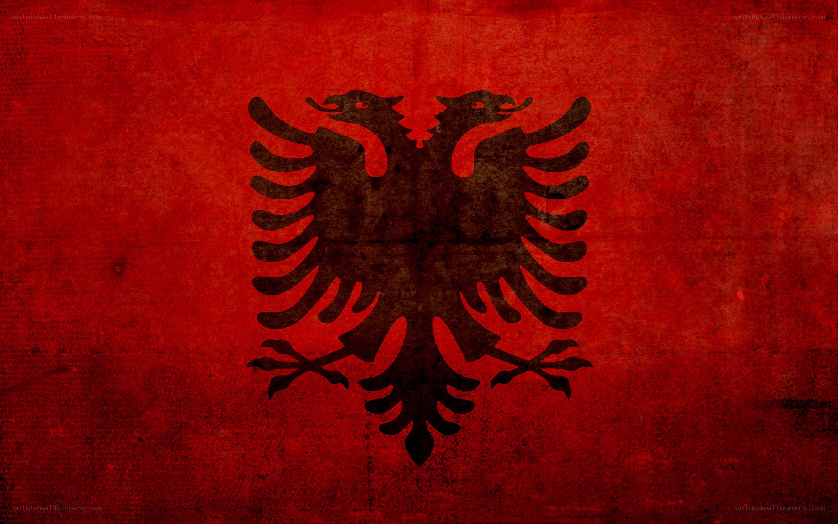Albanian flag with grunge texture