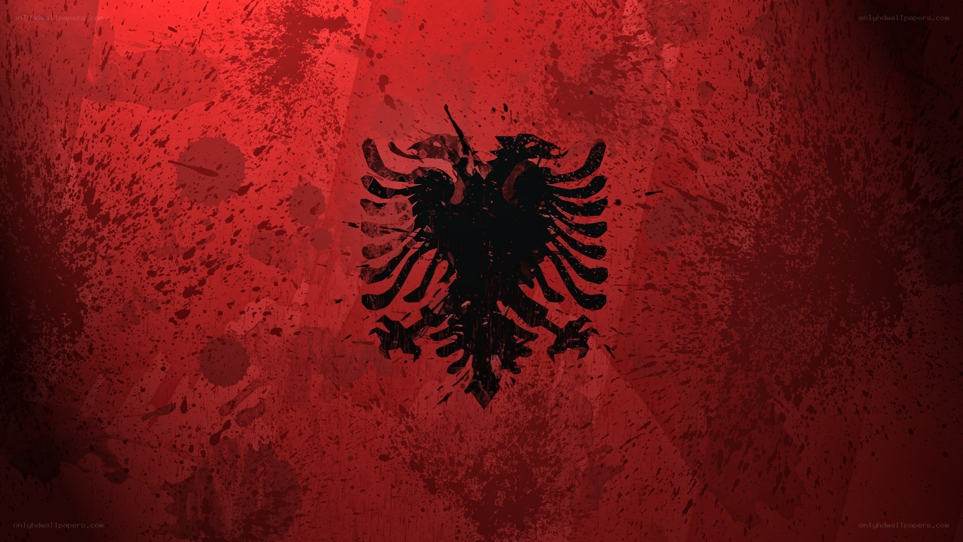 Albanian flag with grunge texture