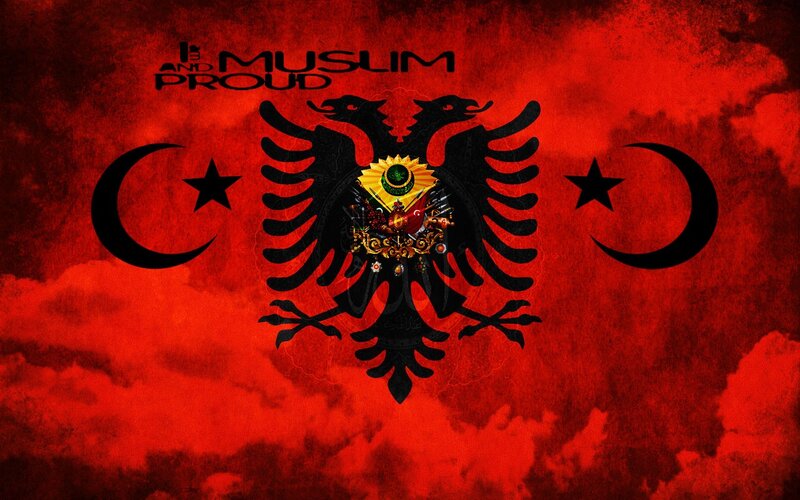 Albanian flag with Muslim pride